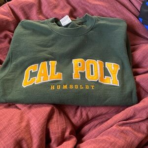 Champion Cal Poly Humboldt small women’s fleece lined pull over sweater crew